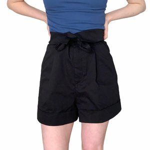 Zara NWT Black High Waisted Shorts / Size 4